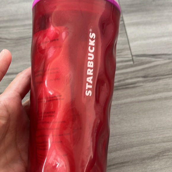 💗NWT💗Starbucks Glass Embossed Tumbler Red 18oz - Picture 4 of 8